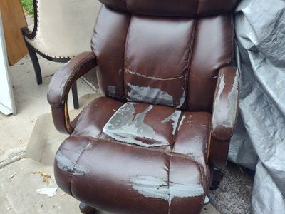 Free Brown Faux Leather Office Chair