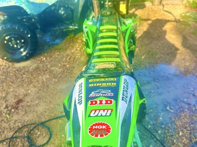 Kawasaki KX Dirt Bike with Renthal Handlebars & Custom Graphics