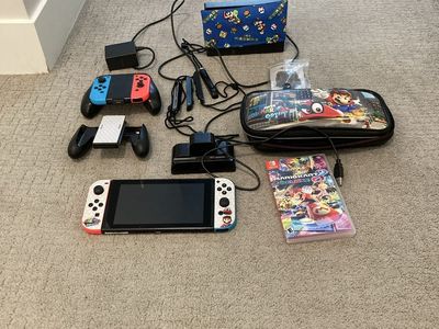 Nintendo switch bundle with Mario kart 8 deluxe