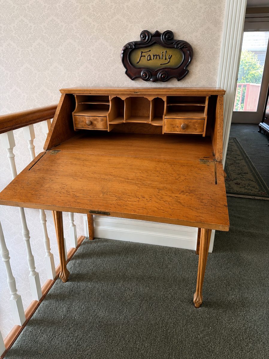 Vintage Drop-Front Secretary Desk