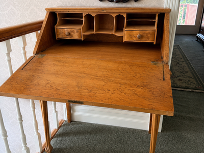 Vintage Drop-Front Secretary Desk