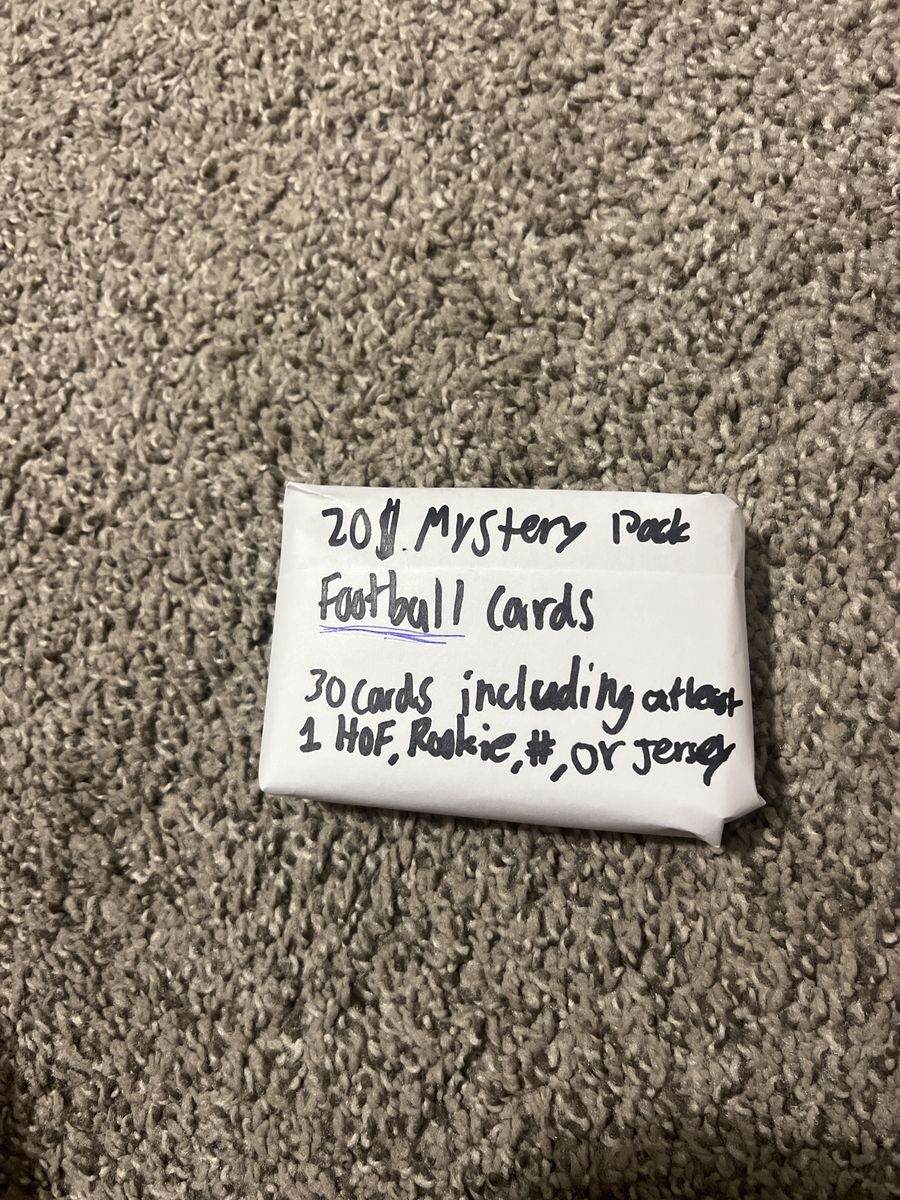 Mystery Football Card Pack - 30 Cards w/ Guaranteed HOF, Rookie, Numbered, or Jersey Card