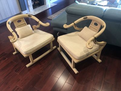 BAKER, ASIAN/CHINA COLLECTION pair of chair’s
