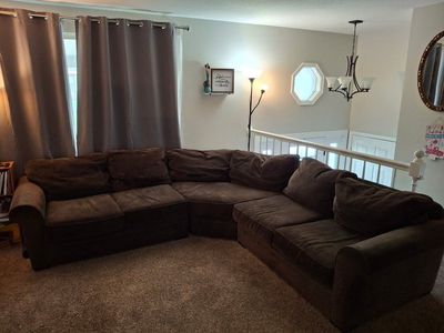Used Brown L-Shaped Sectional Sofa - Minor Wear