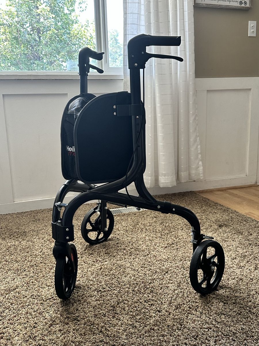 Helio C2 Carbon Fiber Rollator Lightweight Folding Mobility Walker with Bag