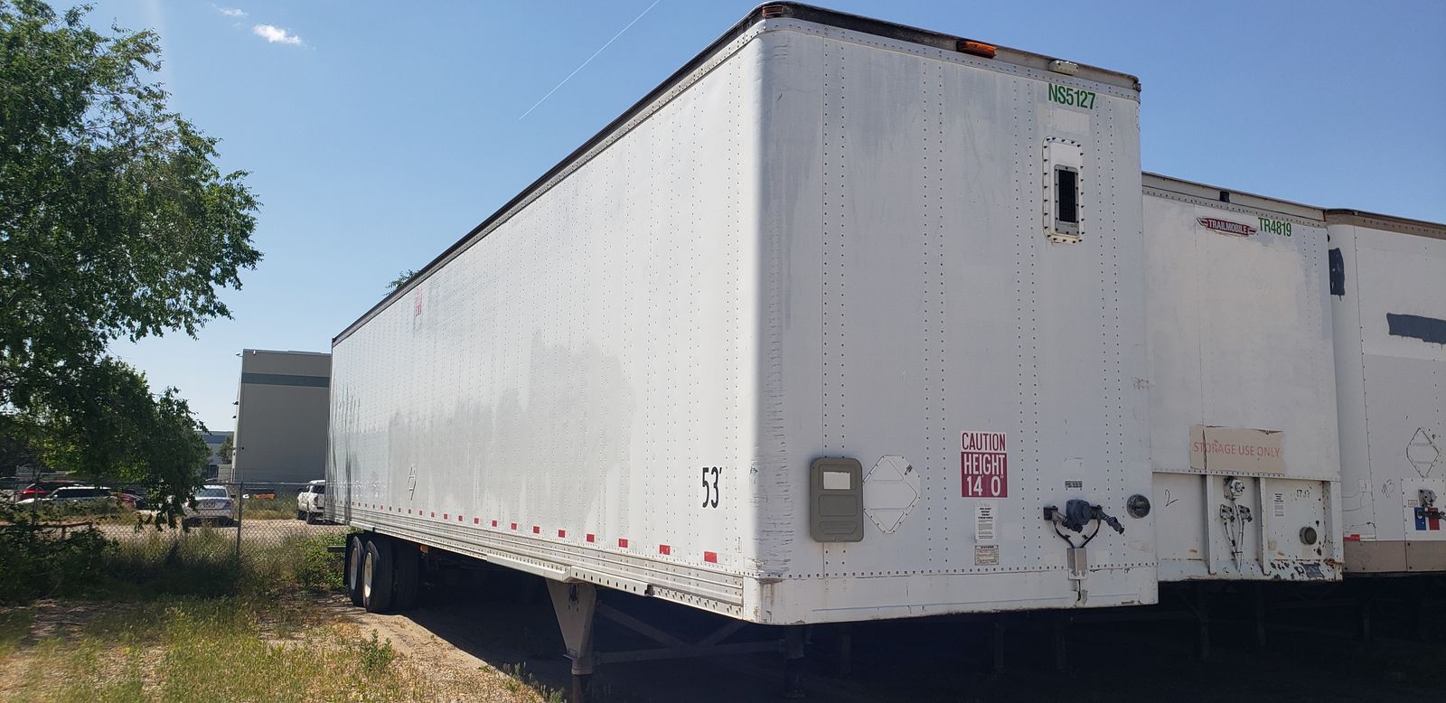 53' VAN SWING DOOR ALUMINUM ROOF 14'
