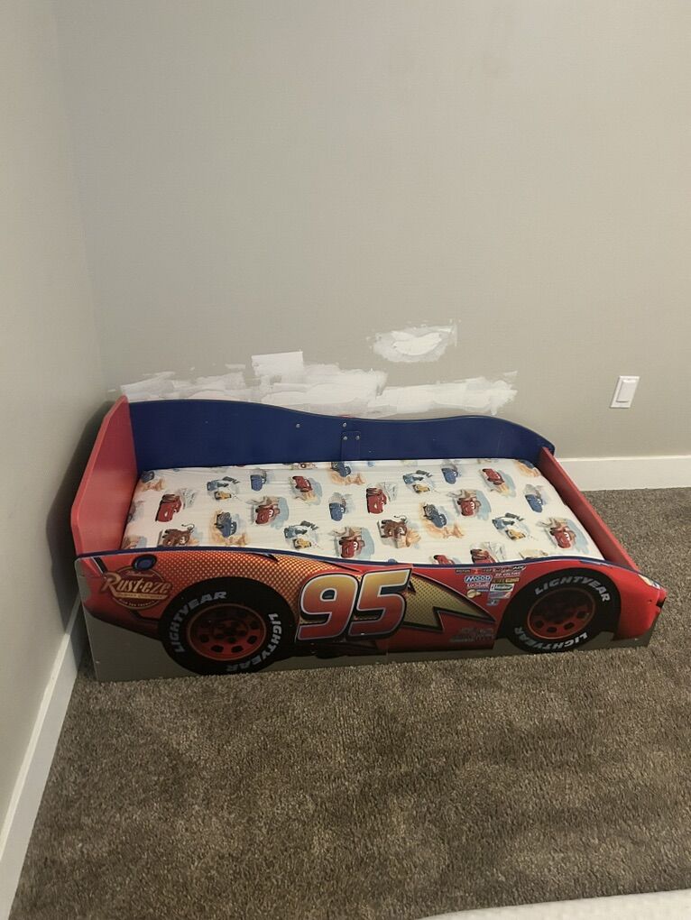 Cars Toddler Bed & Mattress