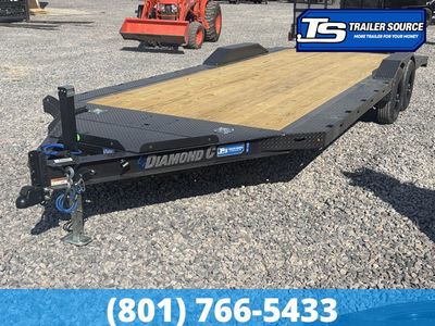 8.5x20 Diamond C GTF 206 Flatbed Car Hauler Trailer - 10K GVWR - Wide Body w/ Drive Over Fenders