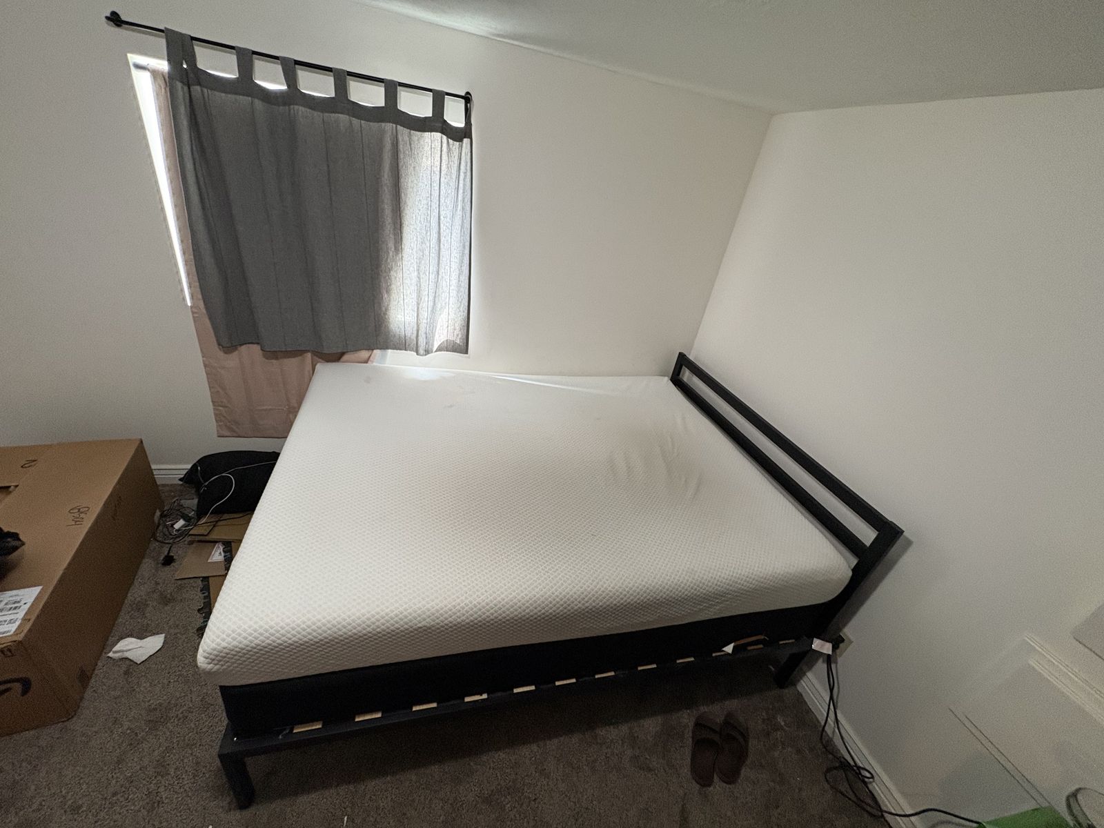 Queen Mattress, Bed Frame And Box Spring