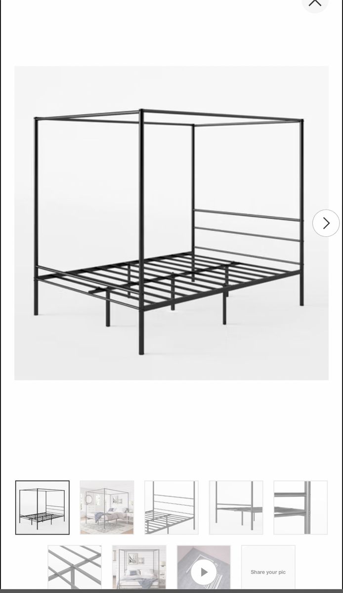Zinus queen canopy bed frame