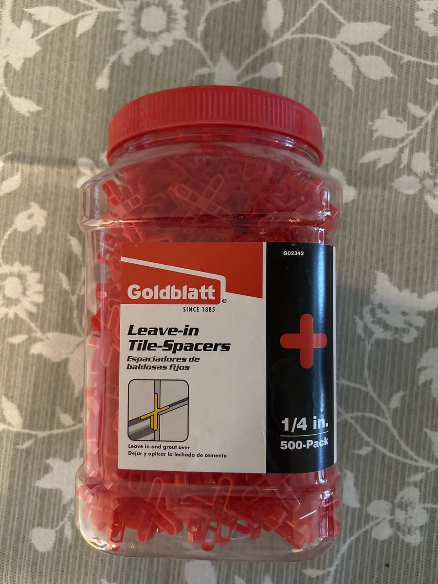 Goldblatt 1/4 inch Leave-in Tile Spacers - 500-Pack for Consistent Grout Lines