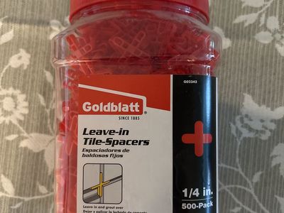 Goldblatt 1/4 inch Leave-in Tile Spacers - 500-Pack for Consistent Grout Lines
