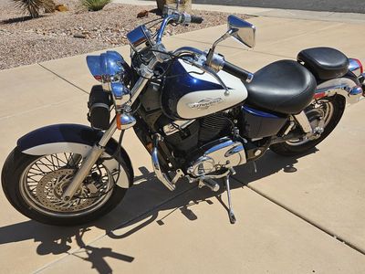 Honda Shadow American Classic Edition Motorcycle - Blue and White