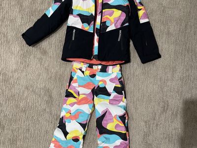 Spyder Multicolor Youth Abstract Ski Jacket and Pants Set