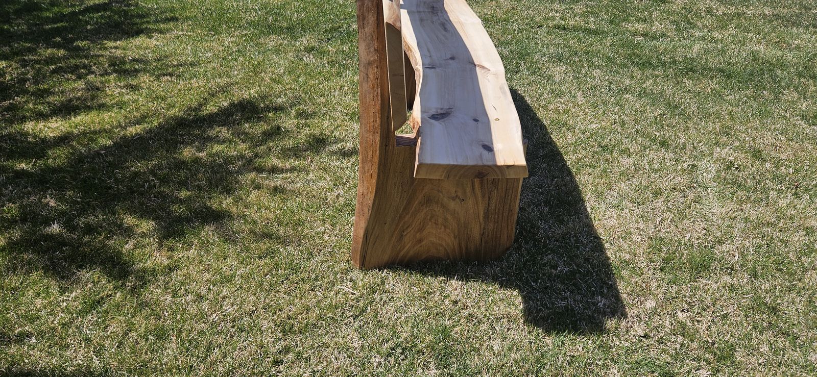 Live edge handcrafted elm bench