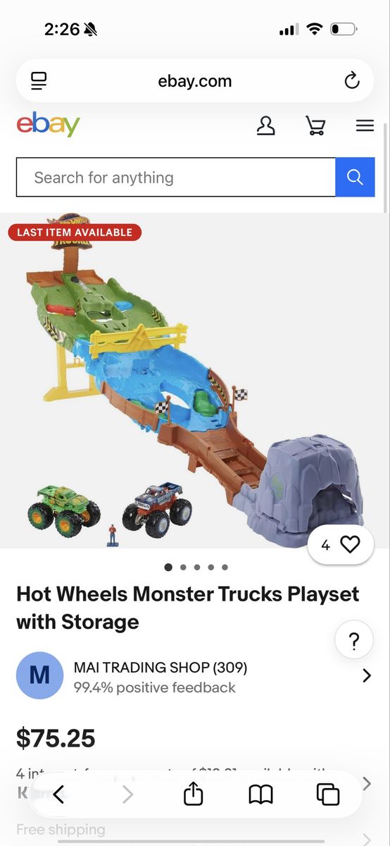 Hot Wheels Monster Truck Playset