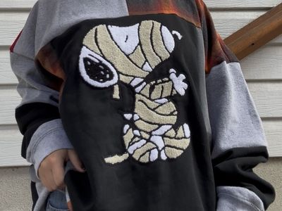 Upcycled Snoopy Mummy Patchwork Hoodie