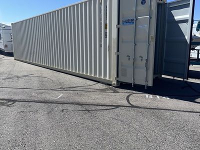 40’ HIGH CUBE Shipping Container with Wooden Flooring. One trip.