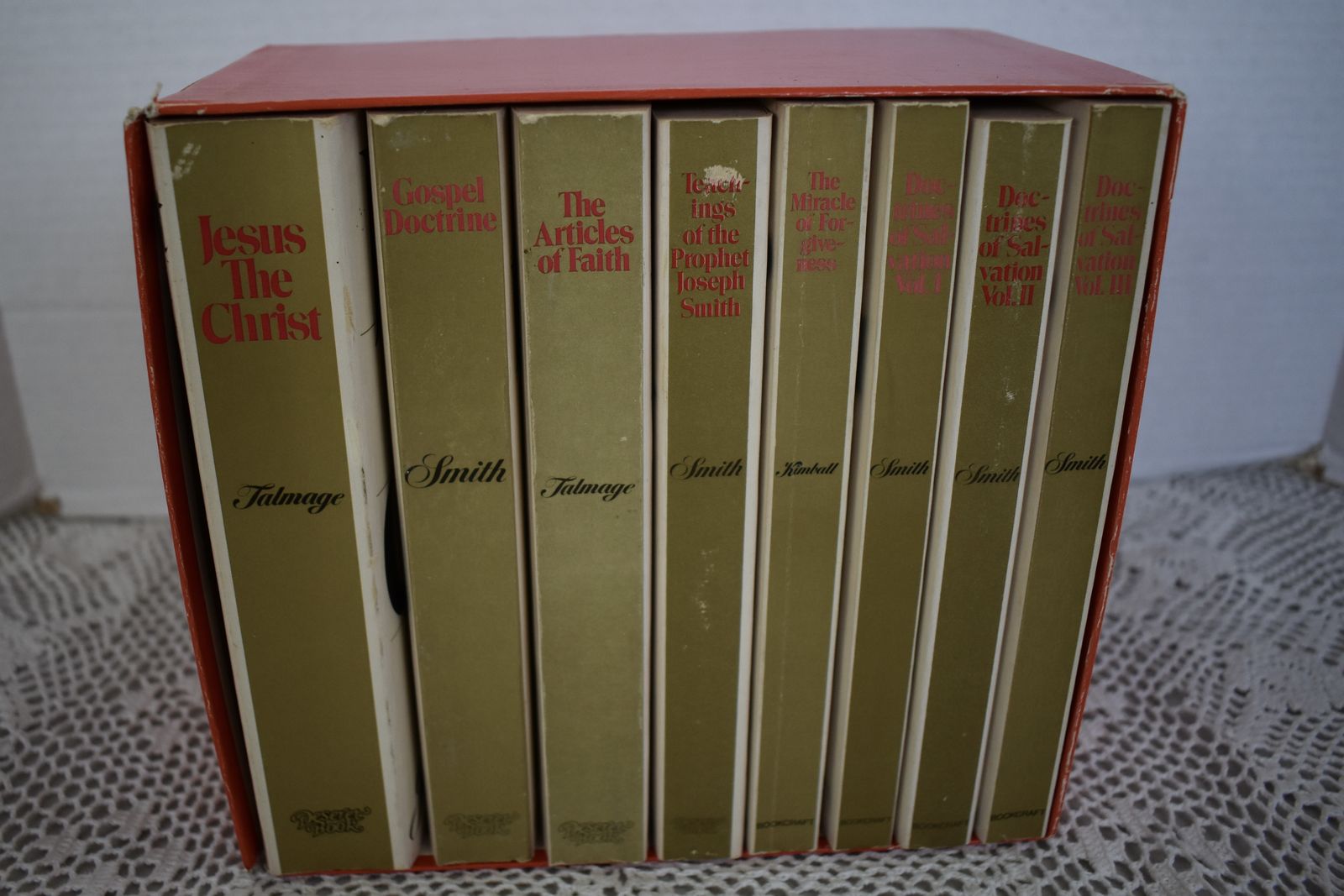 8 Paperback LDS Boxed Book Set -Jesus The Christ, Gospel Doctrine, The Articles Of Faith, Teachings of The Prophet Joseph Smith