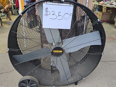 Master Industrial MHD-42-BDF 42" Drum Fan - High Velocity Shop/Warehouse Fan with Wheels