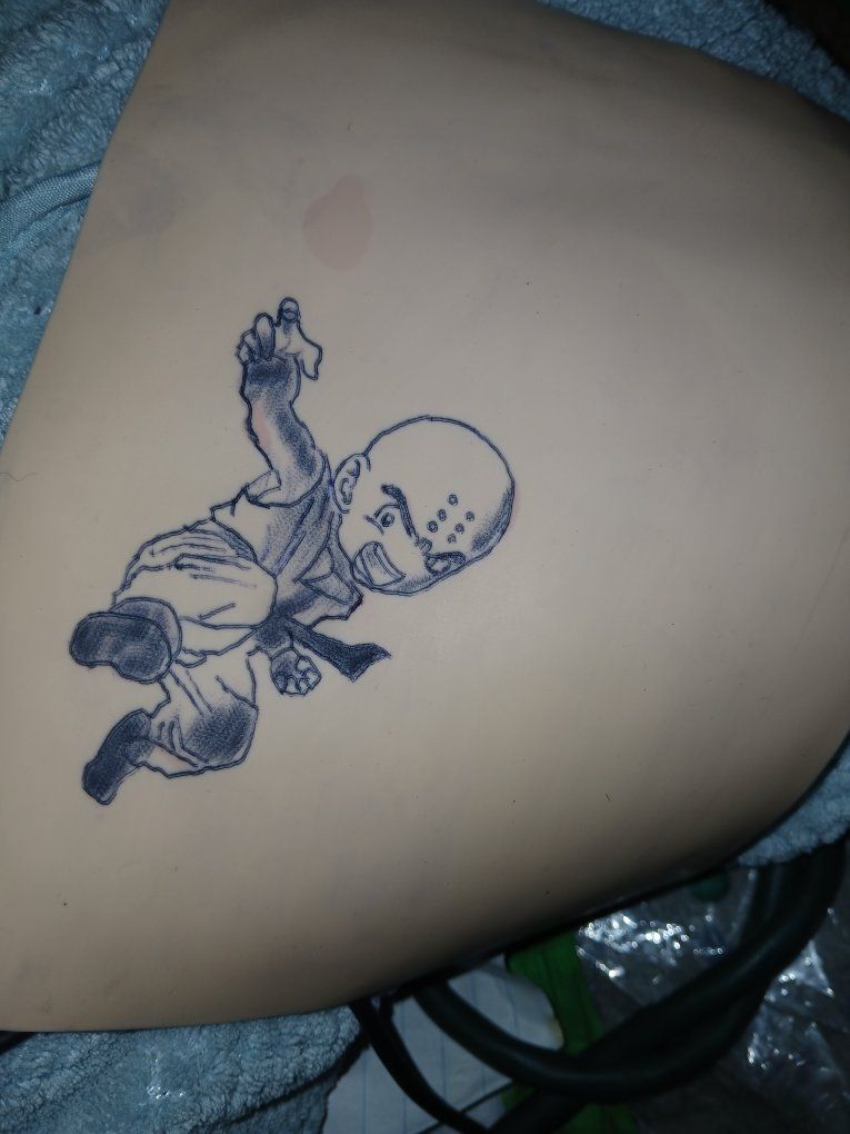 artificial skin with Anime Tattoo Design