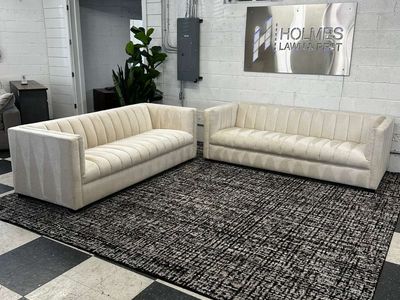 LIKE NEW!! COSTCO ABBYSON LAVISH SOFA, CREAM!!