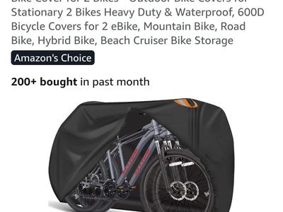 Zettum Heavy Duty Waterproof Outdoor Bike Cover for 2 Bikes - 600D Fabric