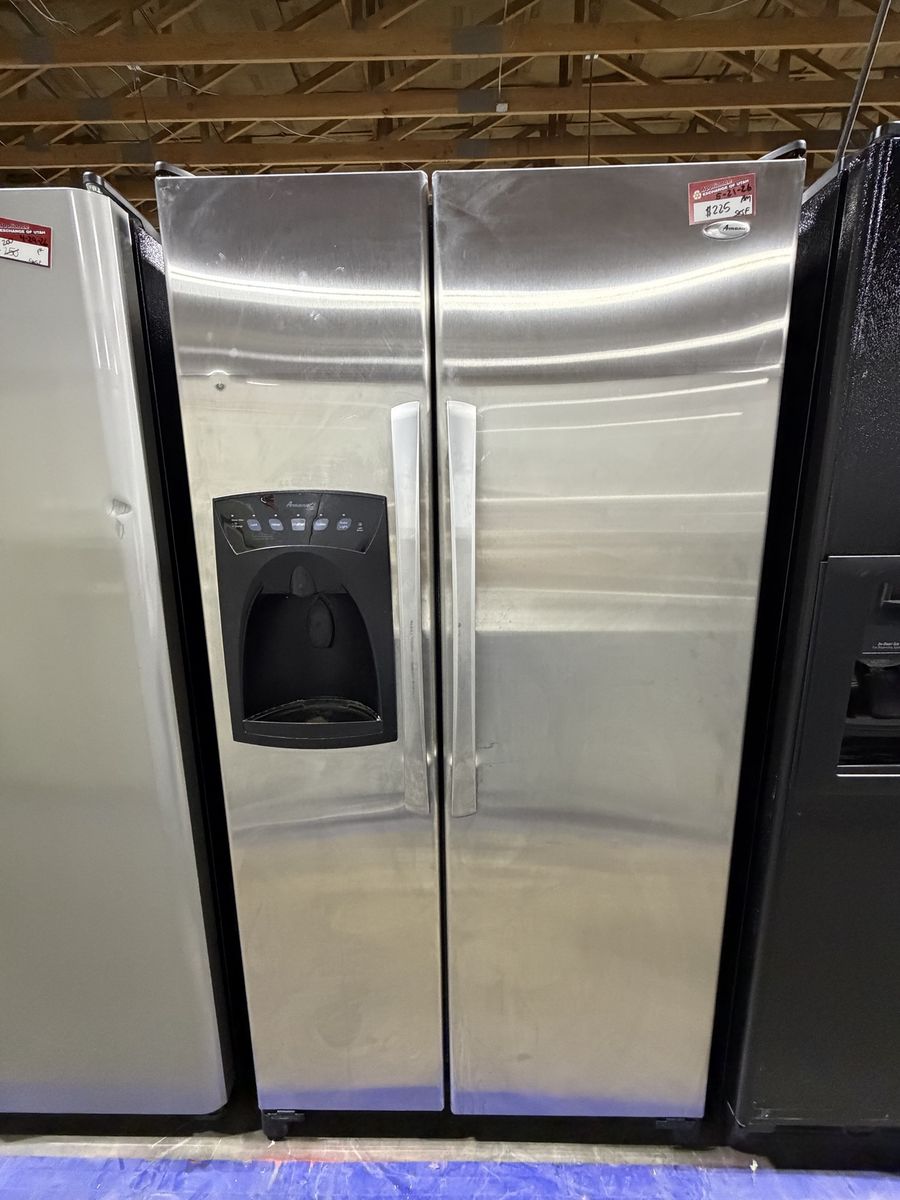 LOWEST PRICES AROUND! AMANA SIDE BY SIDE FRIDGE