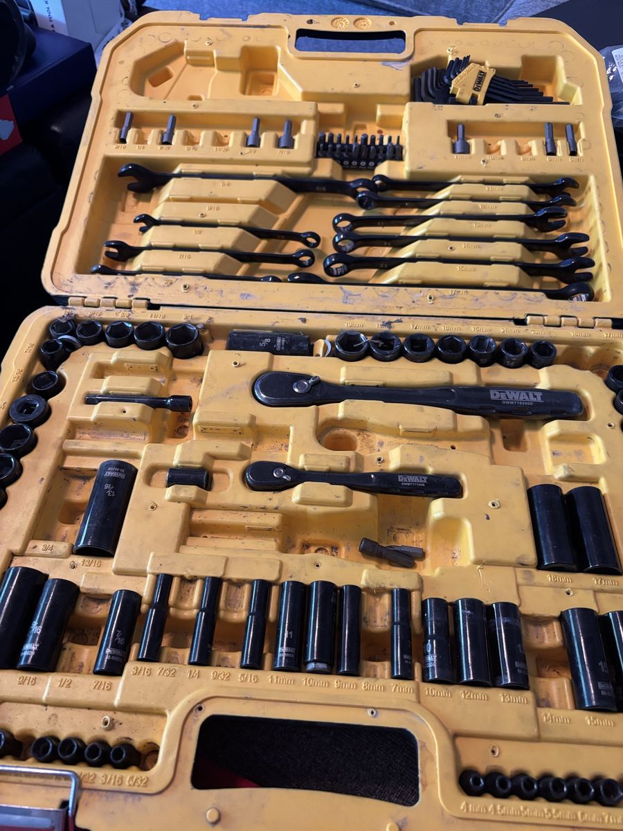 DEWALT Mechanics Tool Set  in a durable hard case - Used missing a few pieces