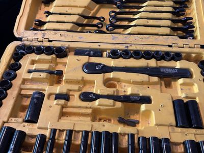 DEWALT Mechanics Tool Set in a durable hard case - Used missing a few pieces