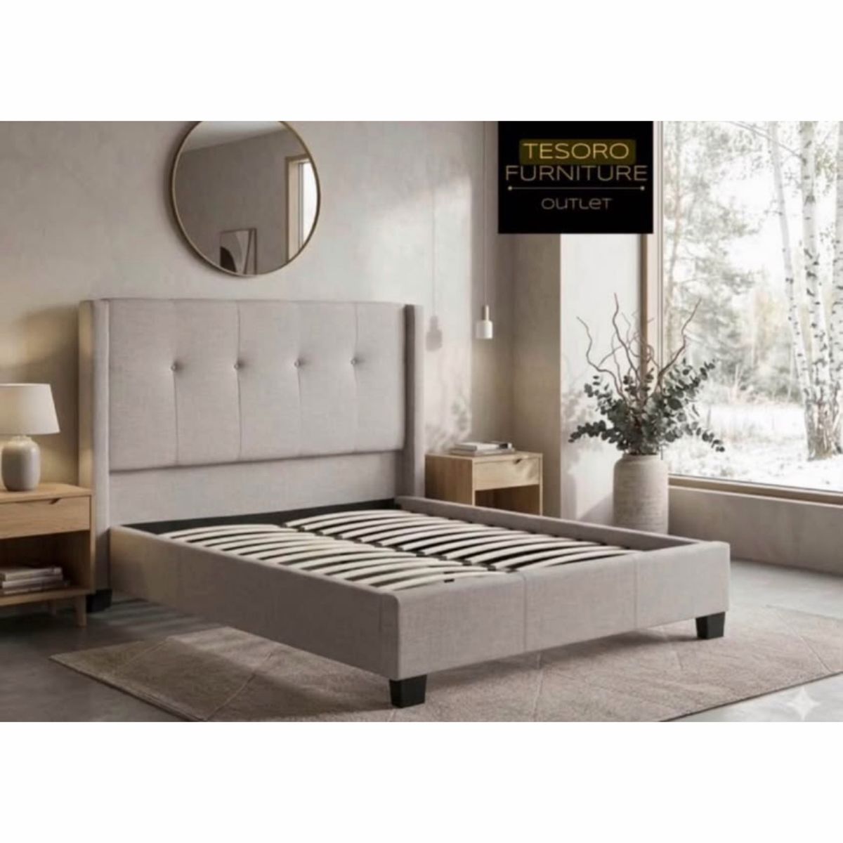 MODERN FABRIC QUEEN & KING BEDS AMAZING DEAL‼️