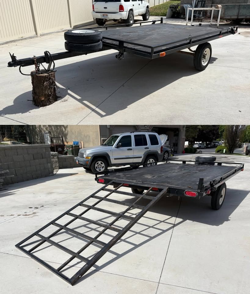 7' x 10' utility/ATV tailer with ramp and NEW tires and two spares