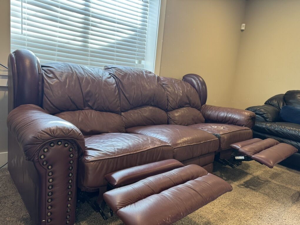 Leather Reclining Couch