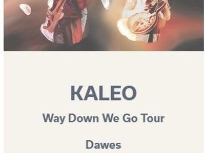 4 x KALEO concert tickets at Red Butte
