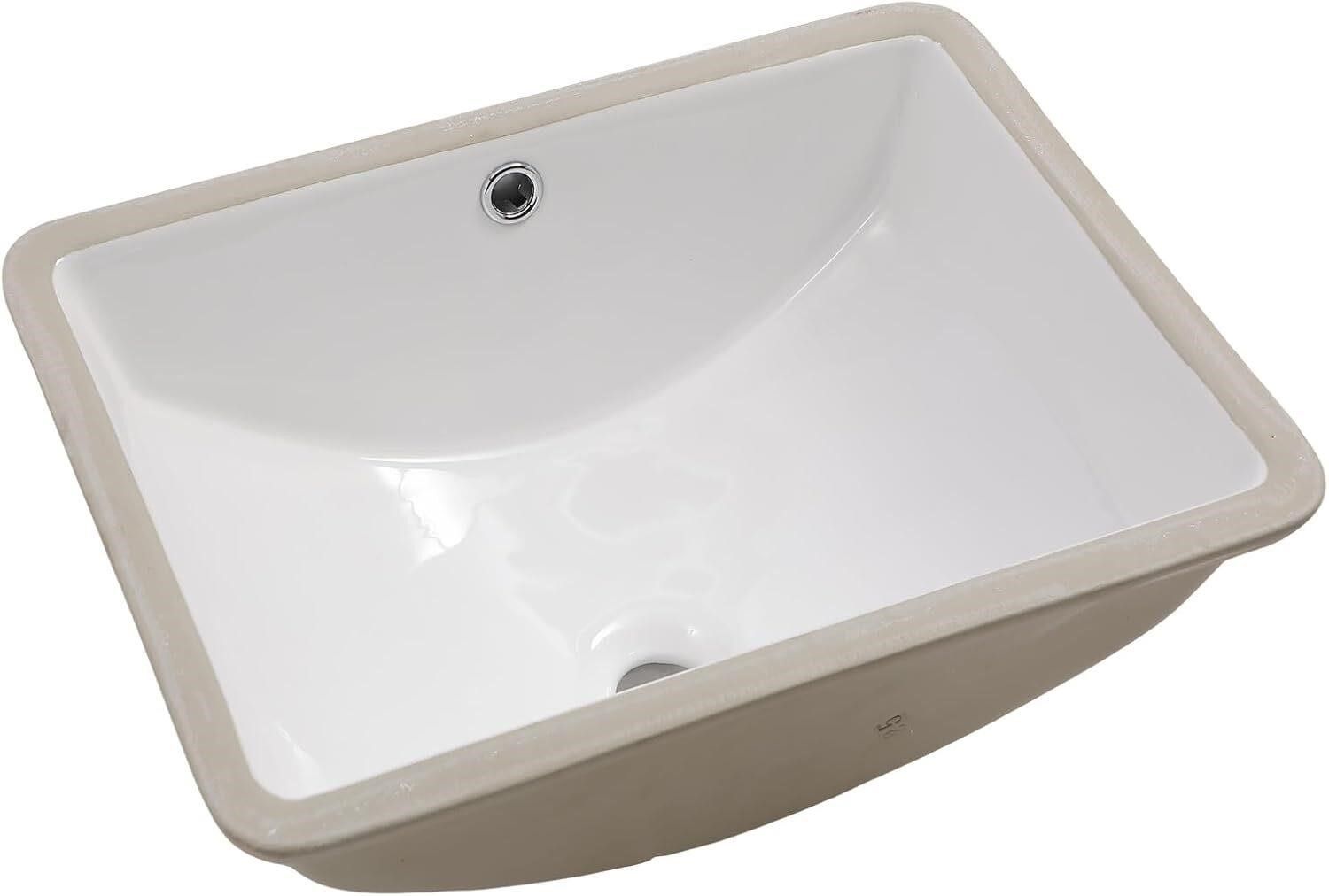 Undermount Sink 18x14 White Vanity Sink