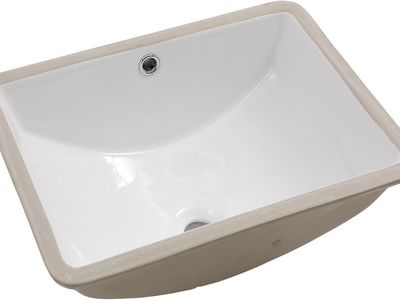 Undermount Sink 18x14 White Vanity Sink