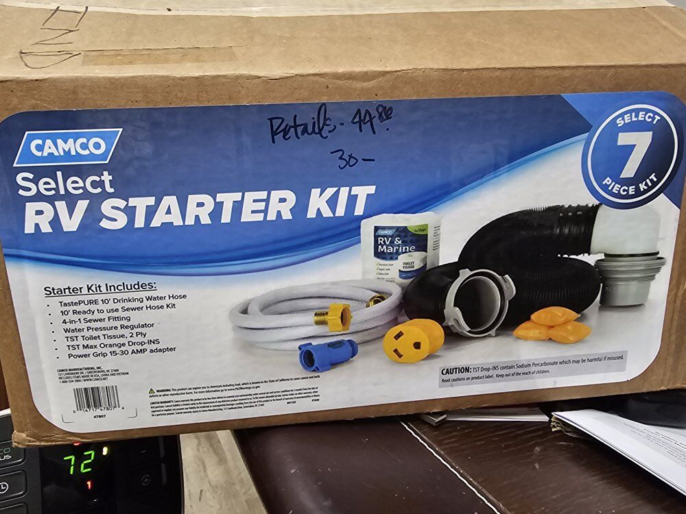NEW CAMCO RV STARTER KIT AND DRINKING WATER HOSE