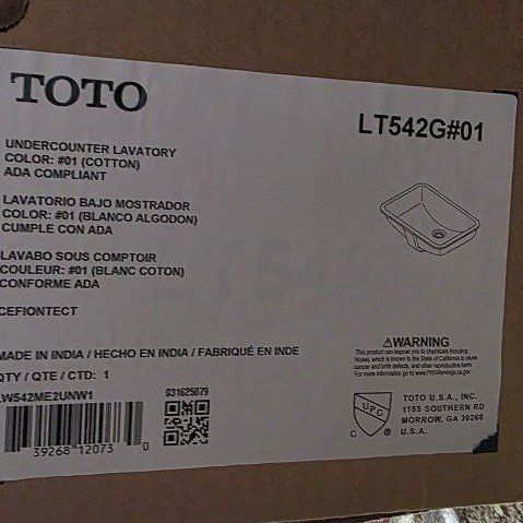 New! Toto Undermount Sink