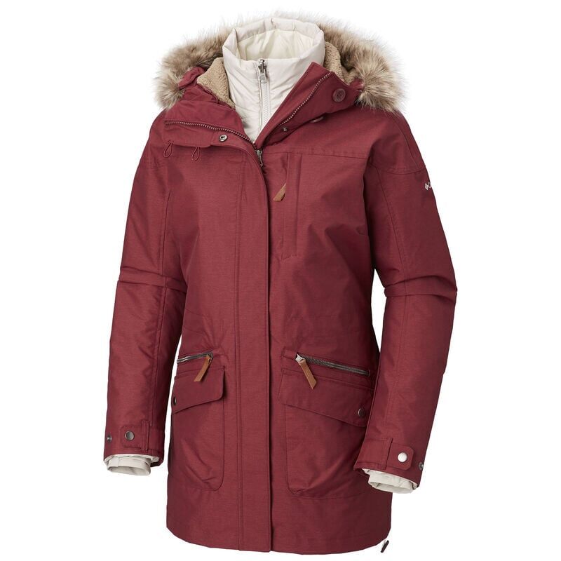 Columbia Women's Carson Pass Interchange Winter Jacket, Beet, size Medium