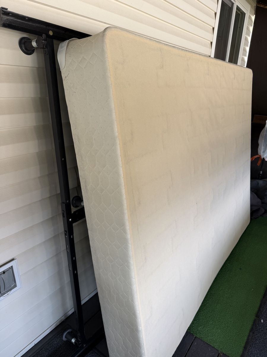 Queen Size Box Spring and Metal Bed Frame - Taylorsville Pickup