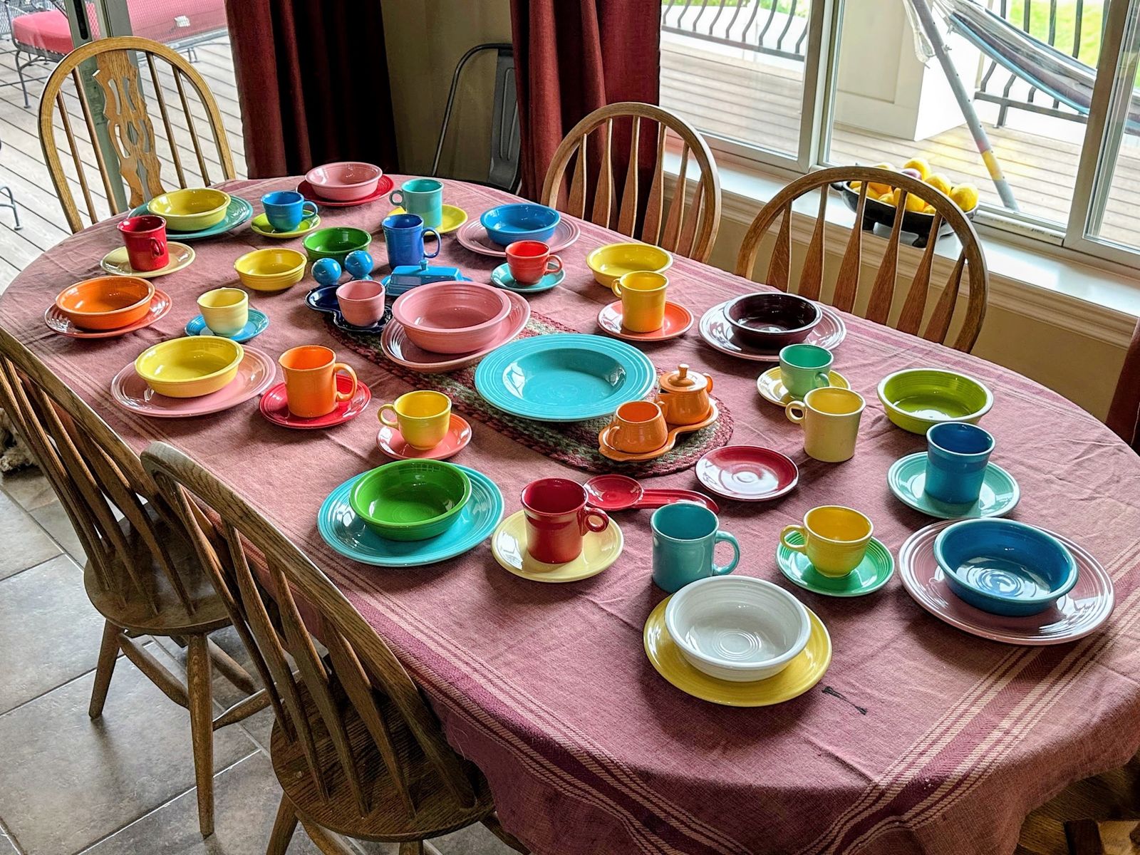 Huge Collection of Vintage Fiesta Ware Over 58 Pieces