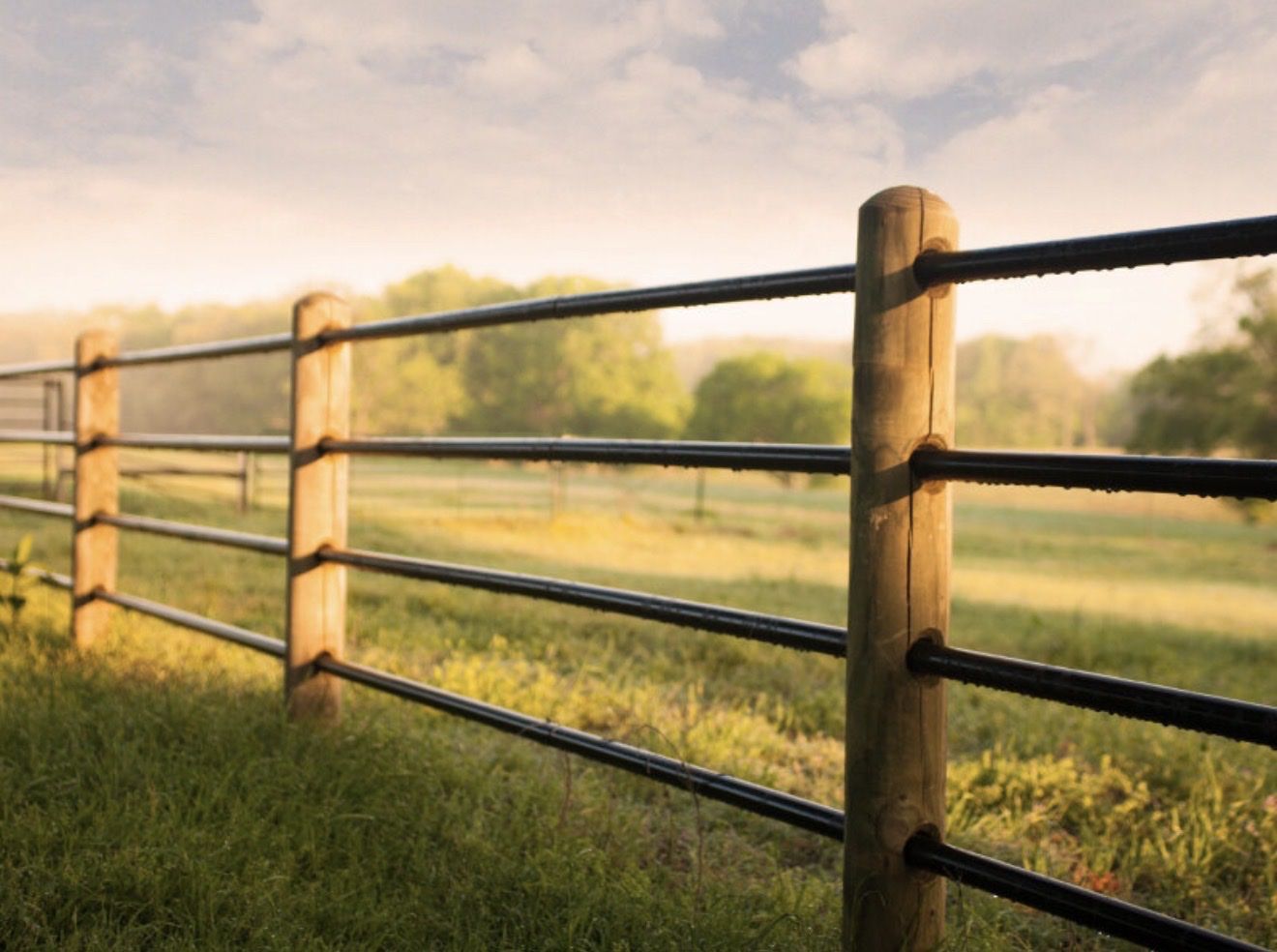 65 Steel Fence Rails – 16’ Ponderosa / Pipe Fence