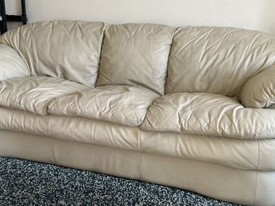 Leather Couch and Arm Chair Set