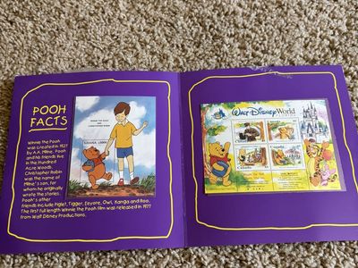 Walt Disney World Winnie the Pooh Stamp Collection Ghana & Canada 1997 with COA