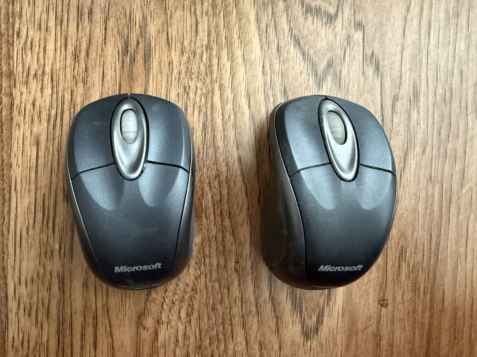 Two Microsoft wireless mouse for desktop or laptop - model 1051. 