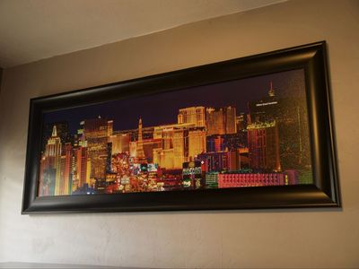 Oversized Panoramic Las Vegas Skyline Framed Wall Art – 6 Feet Wide!