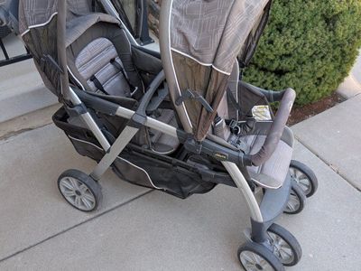 Chicco Cortina Together Double Stroller, Gray - Tandem Seating, Parent Console