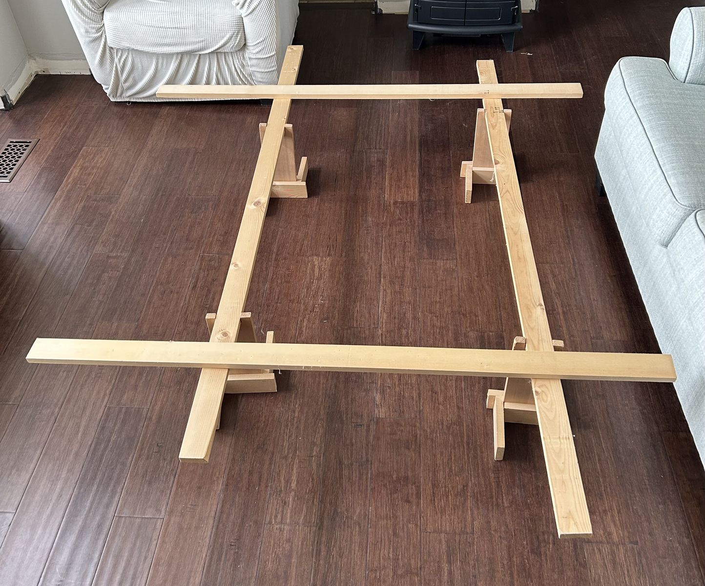 Children’s Quilt, Tying Frame