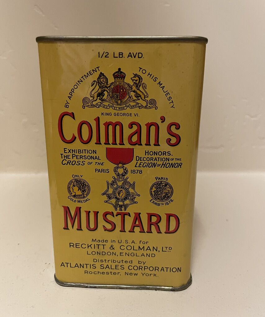 Vintage  Mustard Tin