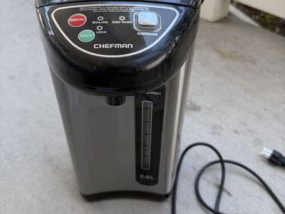 Chefman 3.6L Hot Water Pot - Instant Dispenser, Keep Warm, Reboil, 120V Electric Kettle
